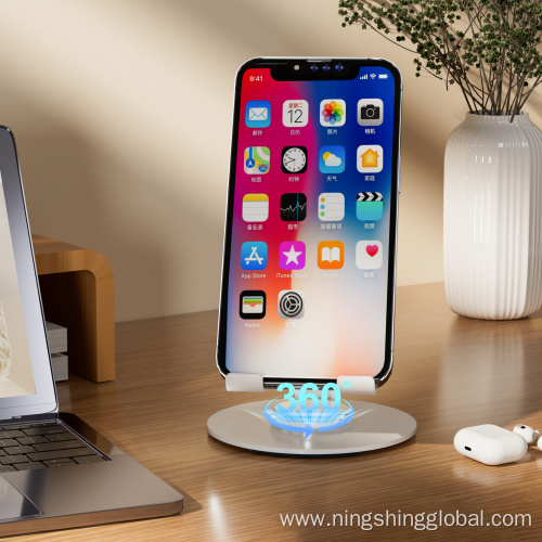 Aluminum Phone Holder with 360 Degree Rotation